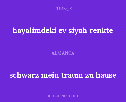 hayalimdeki ev siyah renkte - schwarz mein traum zu hause
