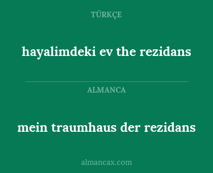 hayalimdeki ev the rezidans - mein traumhaus der rezidans