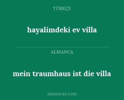 hayalimdeki ev villa - mein traumhaus ist die villa