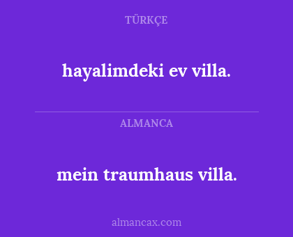 hayalimdeki ev villa. - mein traumhaus villa.