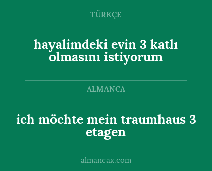 ich möchte mein traumhaus 3 etagen - hayalimdeki evin 3 katlı olmasını istiyorum