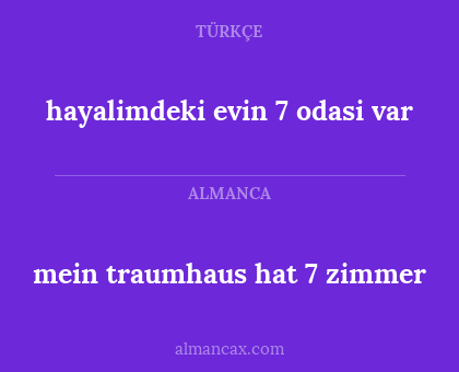 hayalimdeki evin 7 odasi var - mein traumhaus hat 7 zimmer