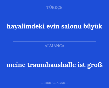 meine traumhaushalle ist groß - hayalimdeki evin salonu büyük