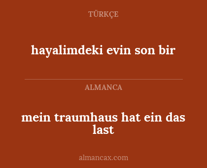 hayalimdeki evin son bir - mein traumhaus hat ein das last