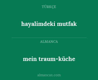 hayalimdeki mutfak - mein traum-küche
