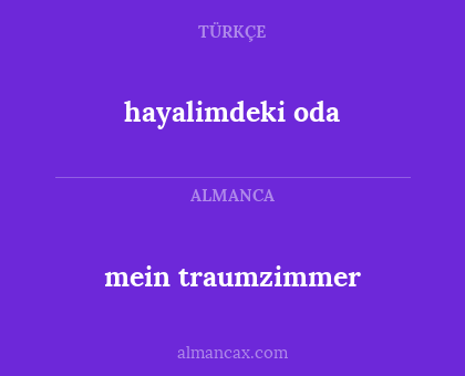 hayalimdeki oda - mein traumzimmer