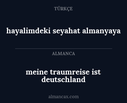 hayalimdeki seyahat almanyaya - meine traumreise ist deutschland