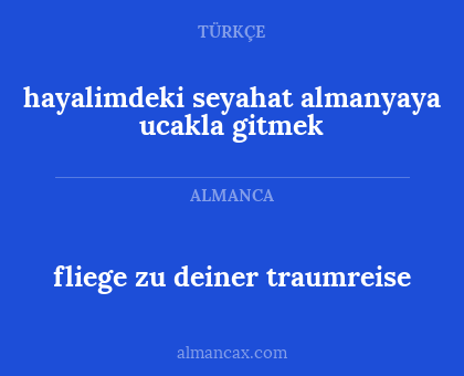 hayalimdeki seyahat almanyaya ucakla gitmek - fliege zu deiner traumreise