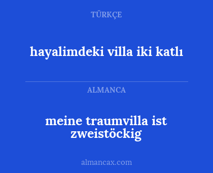 hayalimdeki villa iki katlı - meine traumvilla ist zweistöckig