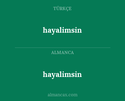 hayalimsin - hayalimsin