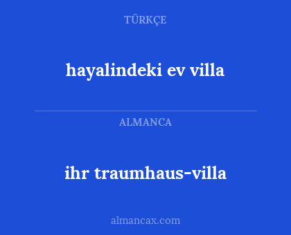 ihr traumhaus-villa - hayalindeki ev villa