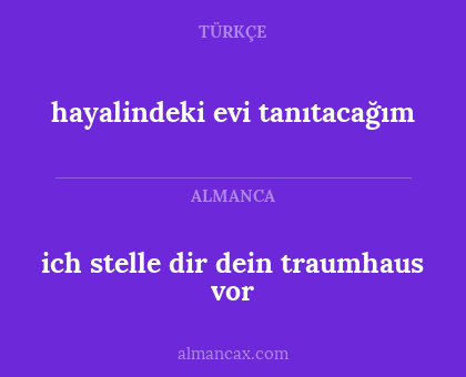 ich stelle dir dein traumhaus vor - hayalindeki evi tanıtacağım