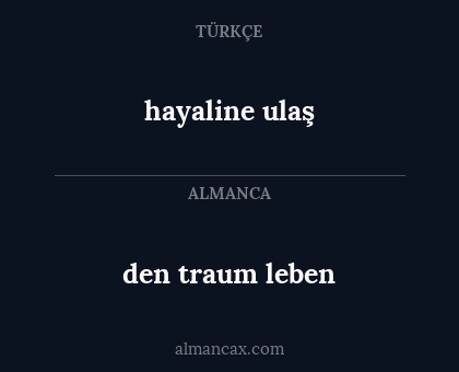 hayaline ulaş - den traum leben