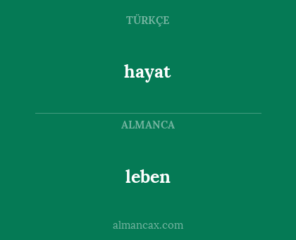 hayat - leben