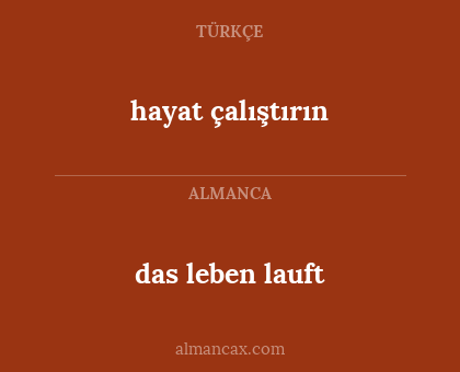 das leben lauft - hayat çalıştırın