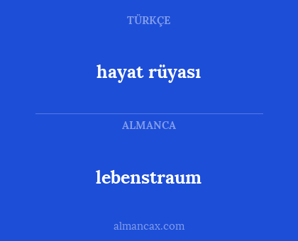 lebenstraum - hayat rüyası