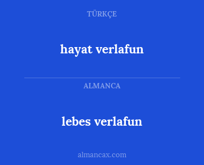 hayat verlafun - lebes verlafun