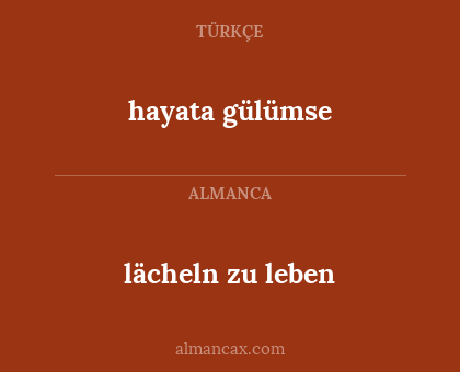 lächeln zu leben - hayata gülümse