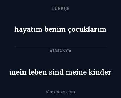 hayatım benim çocuklarım - mein leben sind meine kinder
