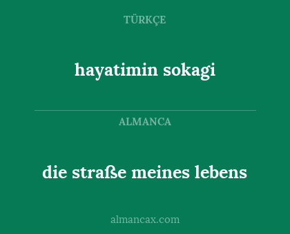 die straße meines lebens - hayatimin sokagi