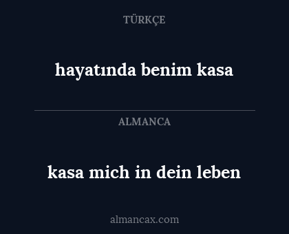 hayatında benim kasa - kasa mich in dein leben