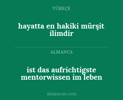 hayatta en hakiki mürşit ilimdir - ist das aufrichtigste mentorwissen im leben