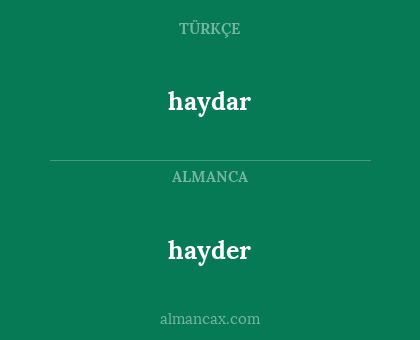 hayder - haydar