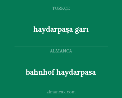 bahnhof haydarpasa - haydarpaşa garı
