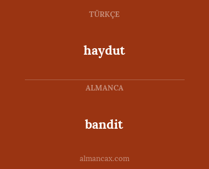 haydut - bandit