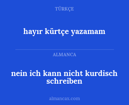 hayır kürtçe yazamam - nein ich kann nicht kurdisch schreiben