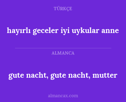 hayırlı geceler iyi uykular anne - gute nacht, gute nacht, mutter