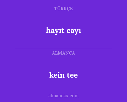 kein tee - hayıt cayı