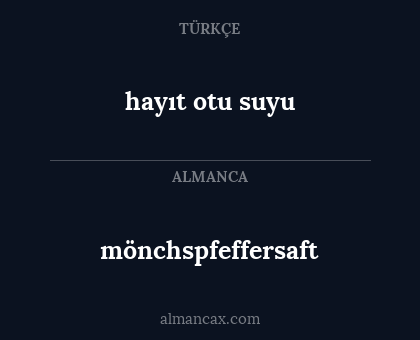 hayıt otu suyu - mönchspfeffersaft