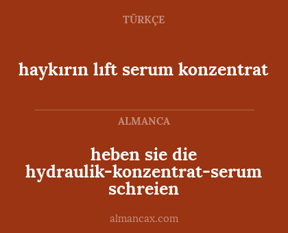 haykırın lıft serum konzentrat - heben sie die hydraulik-konzentrat-serum schreien