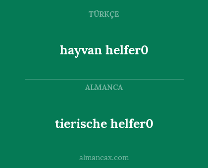 hayvan helfer0 - tierische helfer0