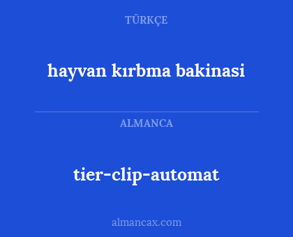tier-clip-automat - hayvan kırbma bakinasi