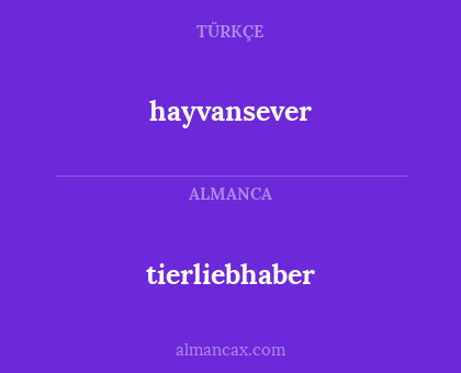 hayvansever - tierliebhaber