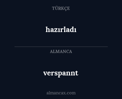 verspannt - hazırladı