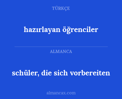 schüler, die sich vorbereiten - hazırlayan öğrenciler