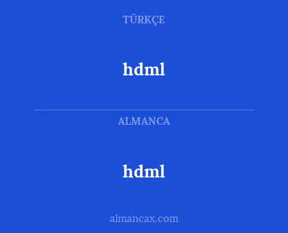 hdml - hdml