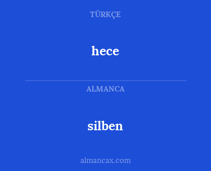 hece - silben