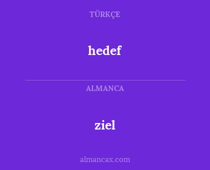 hedef - ziel