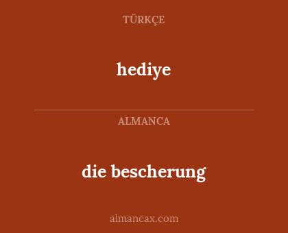 die bescherung - hediye