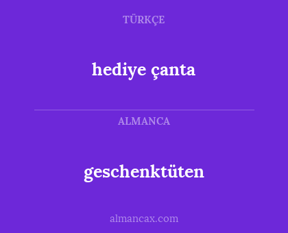 geschenktüten - hediye çanta