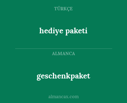 geschenkpaket - hediye paketi