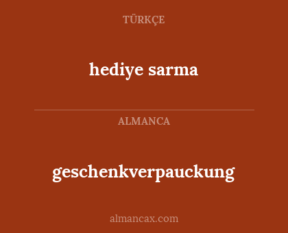hediye sarma - geschenkverpauckung