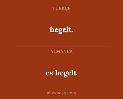 hegelt. - es hegelt