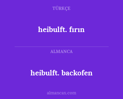 heibulft. backofen - heibulft. fırın