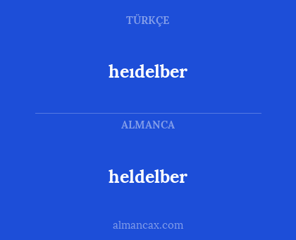 heldelber - heıdelber