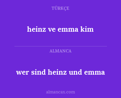 wer sind heinz und emma - heinz ve emma kim